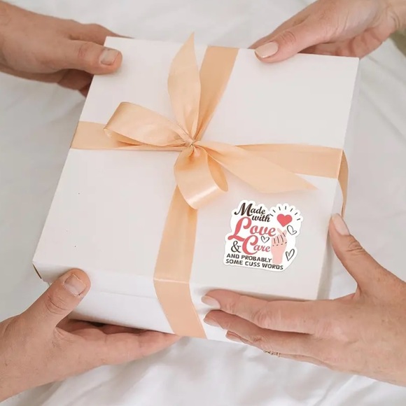 500 “Made With Love and Care and Probably Some Cuss Words” Stickers - Picture 6 of 6